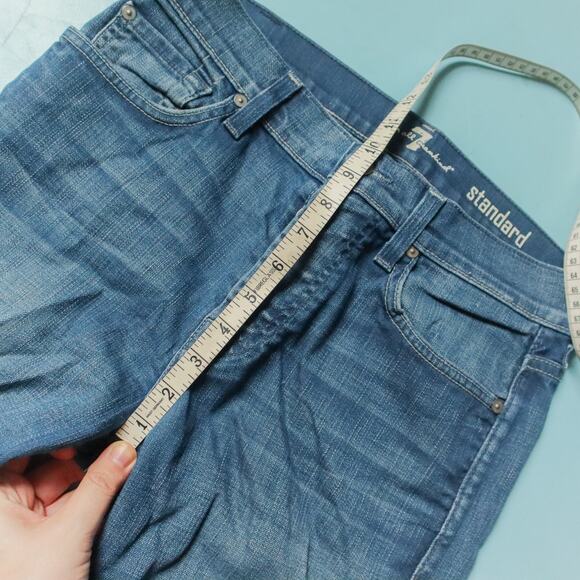 7 For All Mankind Standard Straight Leg Button Fly Mens Jeans Size 30 Waist - Picture 8 of 10